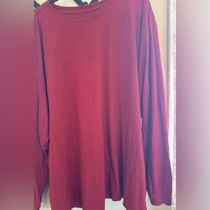 Men's Classic Red Long Sleeve Tee